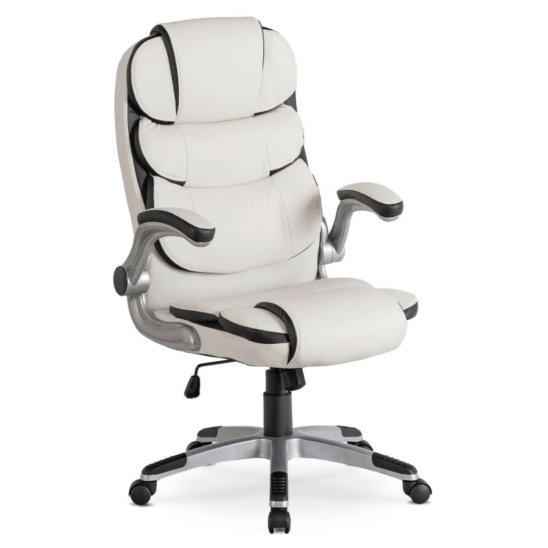 Fotel Mebel Elite LIVERPOOL Biurowy Obrotowy Krzesło Do Biurka Ergonomiczny Biały 1 szt