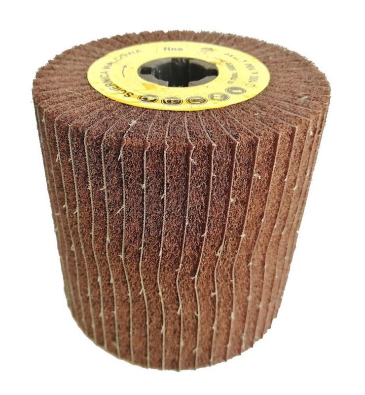 Ściernica walcowa listkowa GLOB TOOLS kombi 100x100x19mm Satyniarka VERYFINE + P240 - 1 szt.
