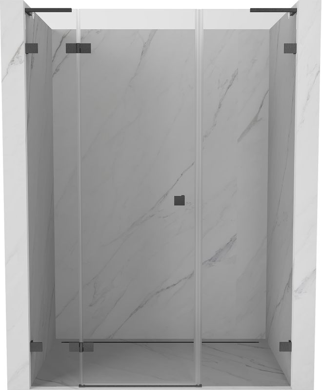 Drzwi prysznicowe uchylne Mexen Lunar L gun gray 160x200 cm 1 szt.