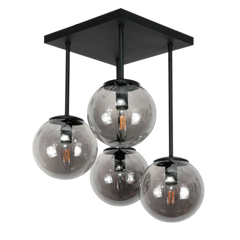 Lampa sufitowa EDYLIT 4xE14 czarna grafitowe kule loft SONIA 4xE14 15-451 SONIA 1 szt.