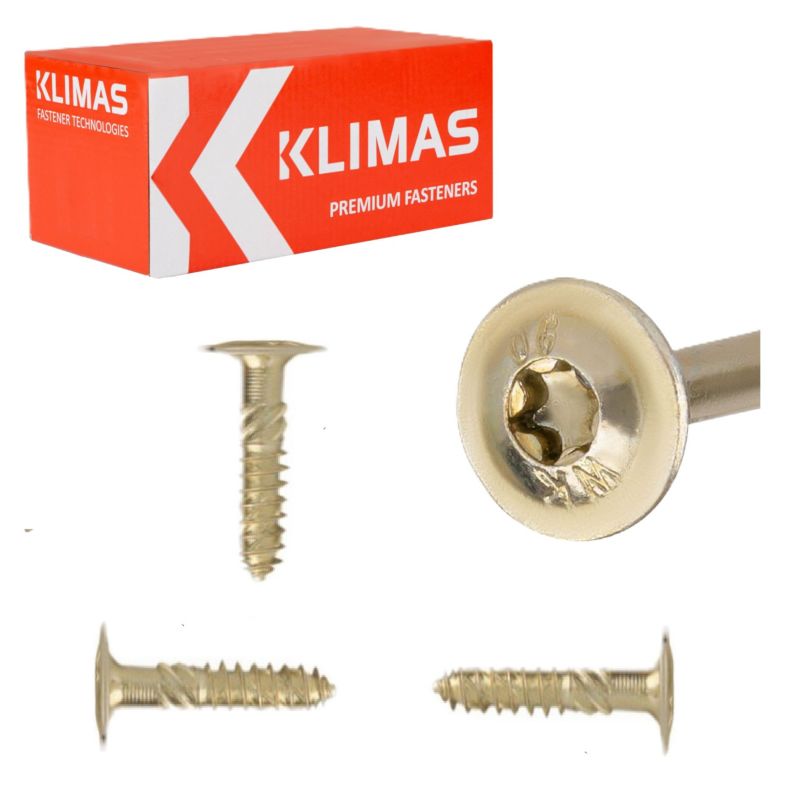 Wkręty ciesielskie Klimas WKCP 6x70 mm do drewna z łbem talerzowym 100szt