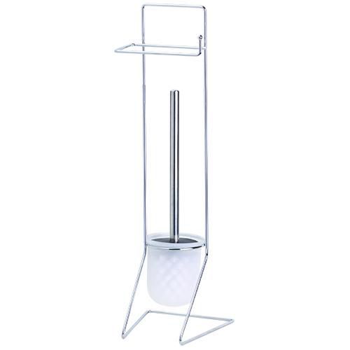 Stojak na papier toaletowy OKYANUS chromowany 2w1 54x10,5x18 cm 1 kpl.
