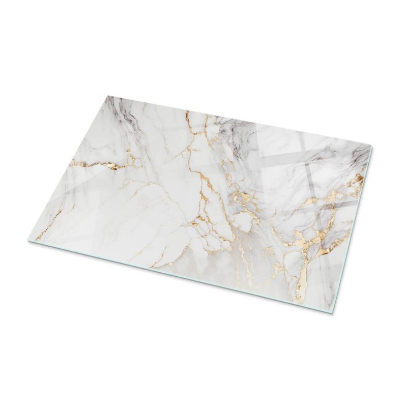 Płyta Na Blat Kuchenny ArtPrintCave 100x70 cm Elegancki marmur z żyłkami Stolik Pomocniczy Design Loft DIY 1 szt.