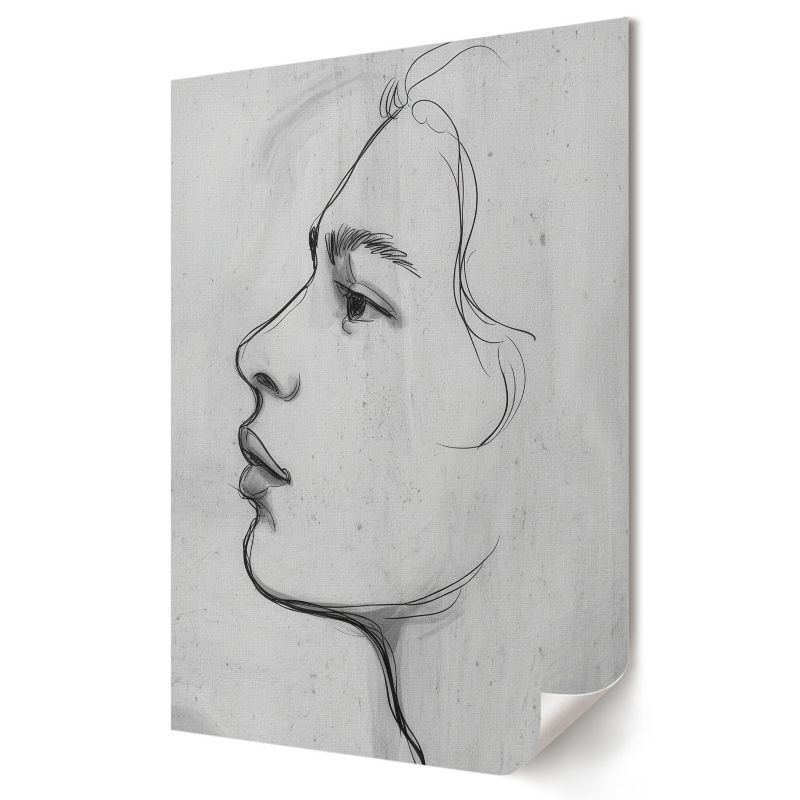 Plakat Wallfluent Format A3 Twarz profil Artysta Obliqee 1 szt.