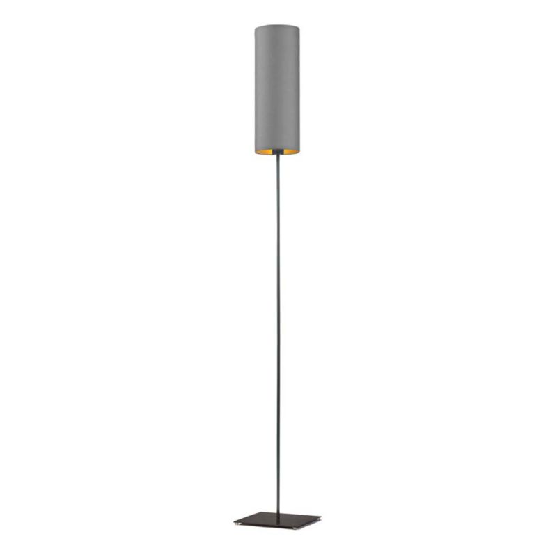 Lampa stojąca Volta Light Factory podłogowa z abażurem szary ze zlotem tuba BELL 1szt.
