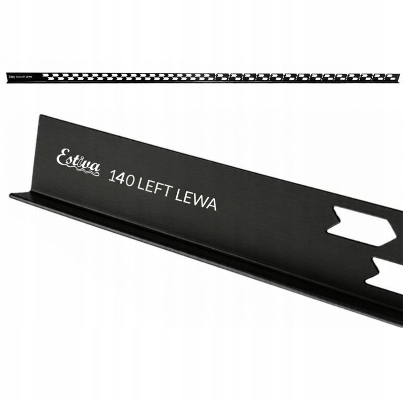 Listwa spadkowa prysznicowa Estiva czarny mat lewa 140 cm 1 szt.