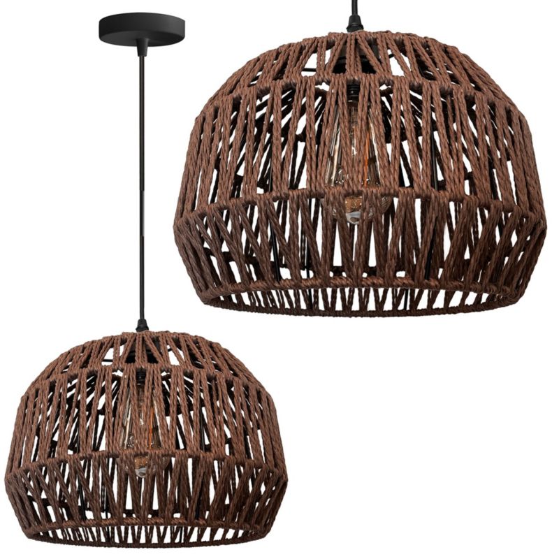 Lampa Sufitowa Wisząca Toolight App1292-1Cp Boho Brązowy