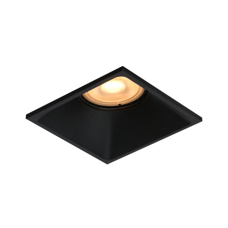 Oprawa sufitowa wpuszczana Italux Naru czarny piaskowany 1 x GU10 x 10W IP20 wym: 7 x 7,6 x 7,6 cm kwadratowa - 1 szt.