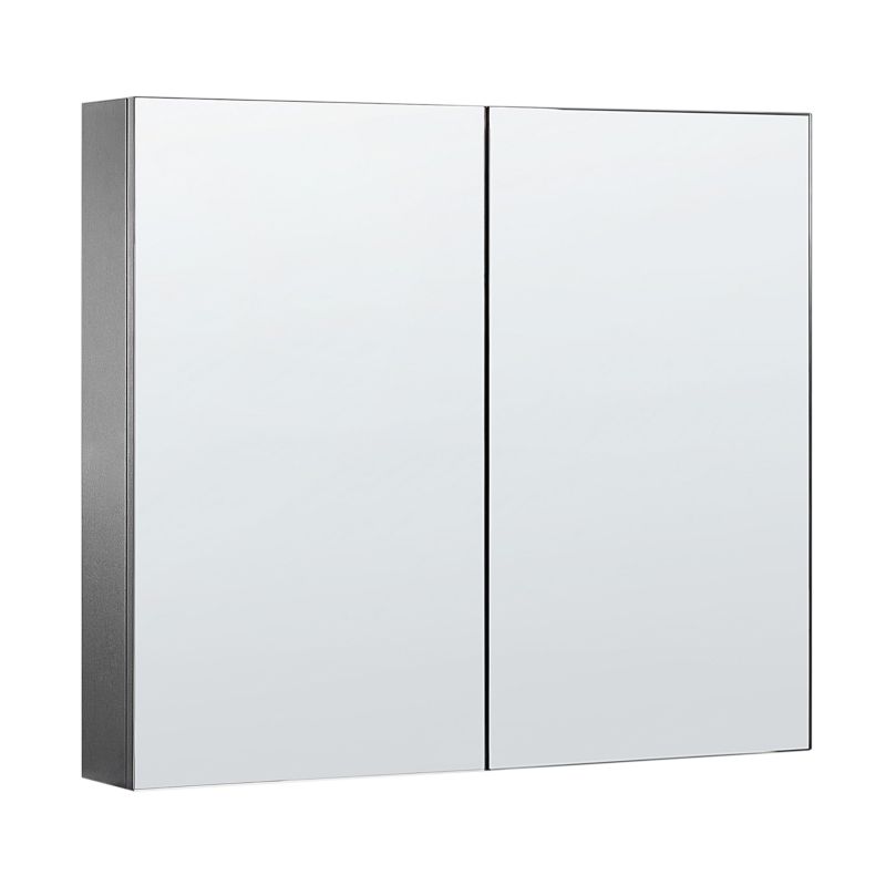 Szafka łazienkowa wisząca z lustrem Navarra 80 cm 70 cm Czarny 1 szt.