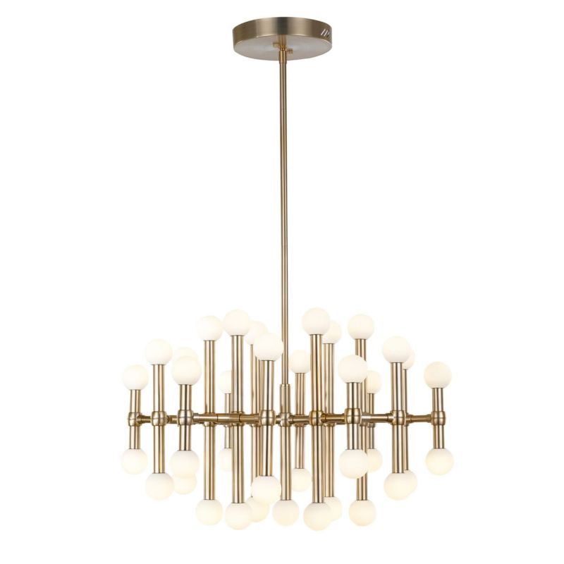 Żyrandol Italux Giovanna 1318 złoto-biały nowoczesny wbudowany LED 94 1 szt.