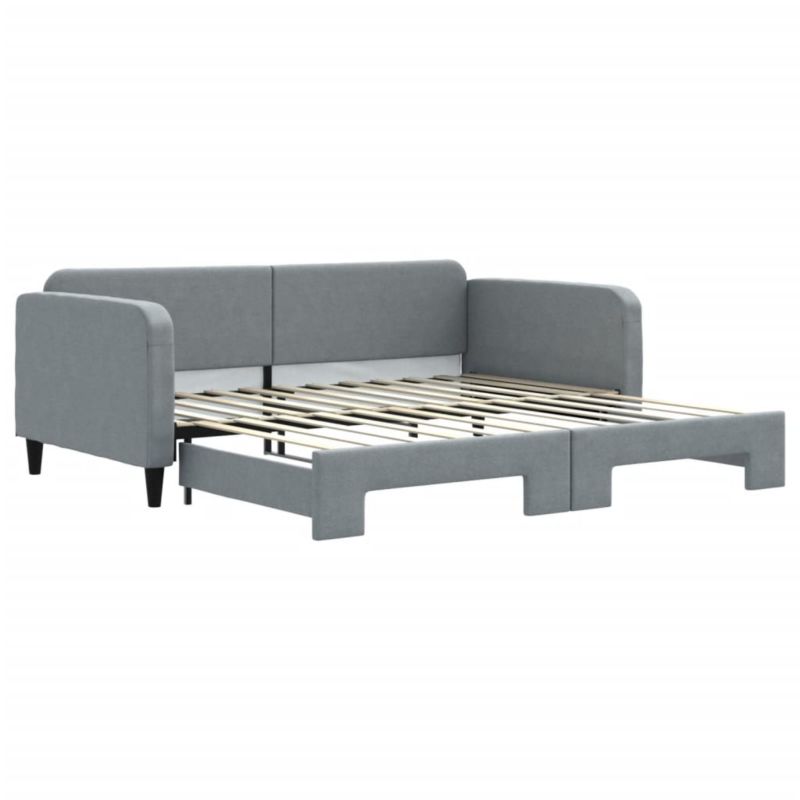 Sofa rozkładana WaszeMeble 100x200 cm Jasnoszary tkanina WM-3196821 1 szt.