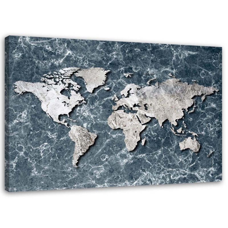 Obraz na płótnie Feeby Mapa świata marmur 60x40cm 1szt