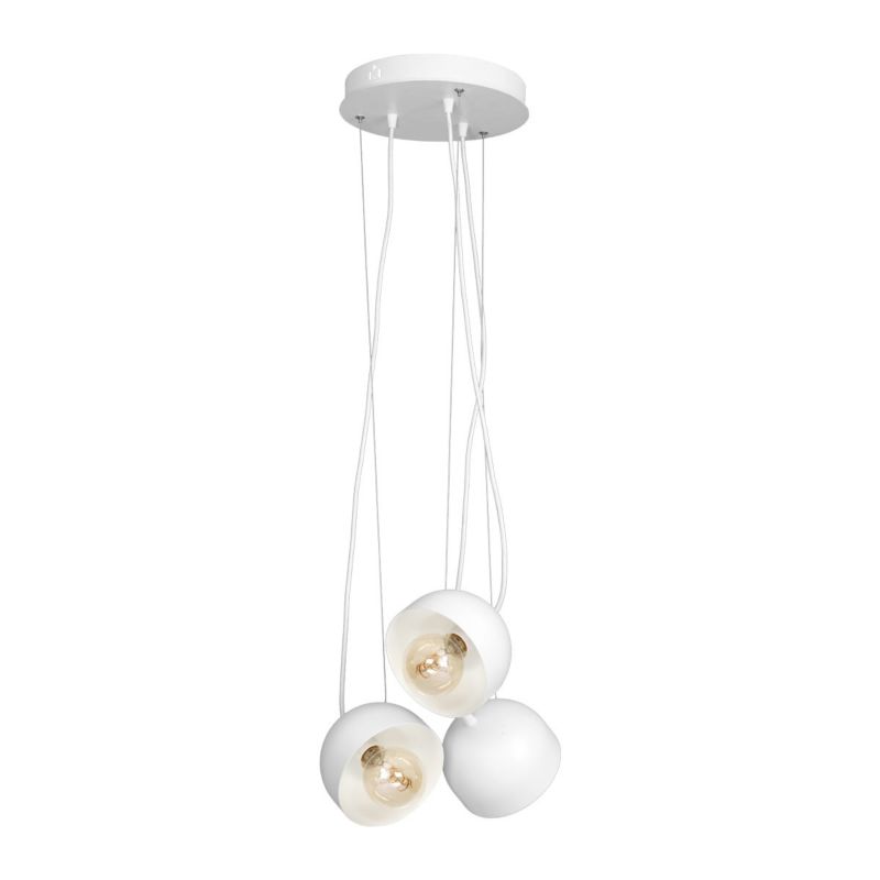 Lampa sufitowa wisząca Milagro Ron 5854 biała szerokość 35 cm 3xE27 x 60W 1 szt.