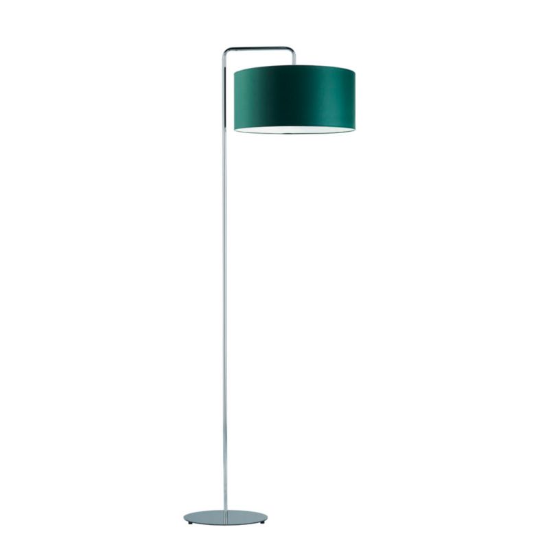 Lampa stojąca Volta Light Factory podłogowa z abażurem butelkowa zieleń walec VOS 1szt.