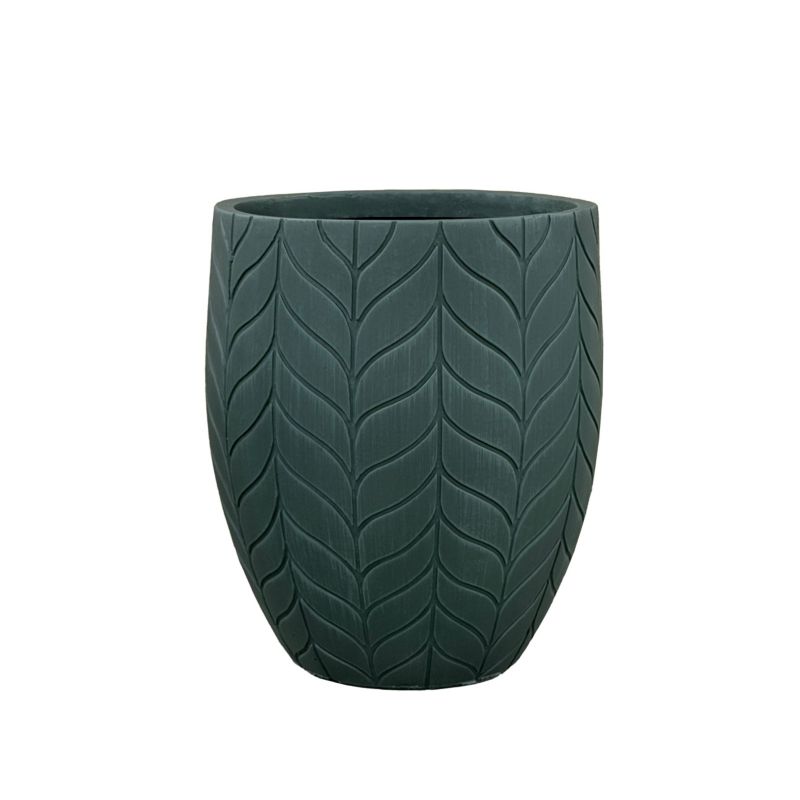 Donica betonowa Provencelia ESSENCE Ciemnozielony, sred.54 x H60 cm, mrozoodporna, nowoczesna, architektoniczna 1 szt.