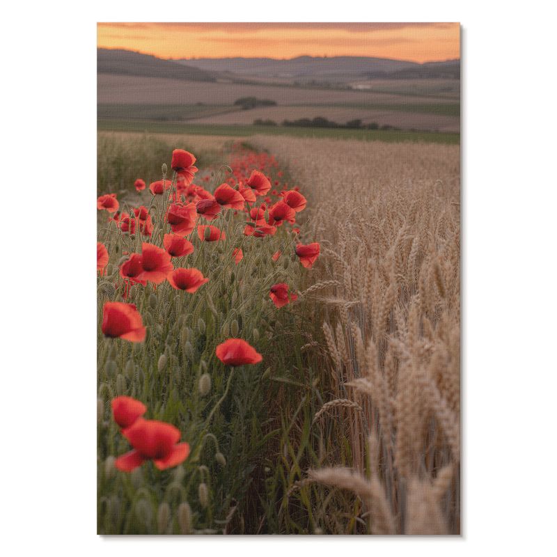 Plakat na Ścianę Tulup 42x59,4 cm (A2) Maki i zboże Do salonu, sypialni, biura 1 szt.