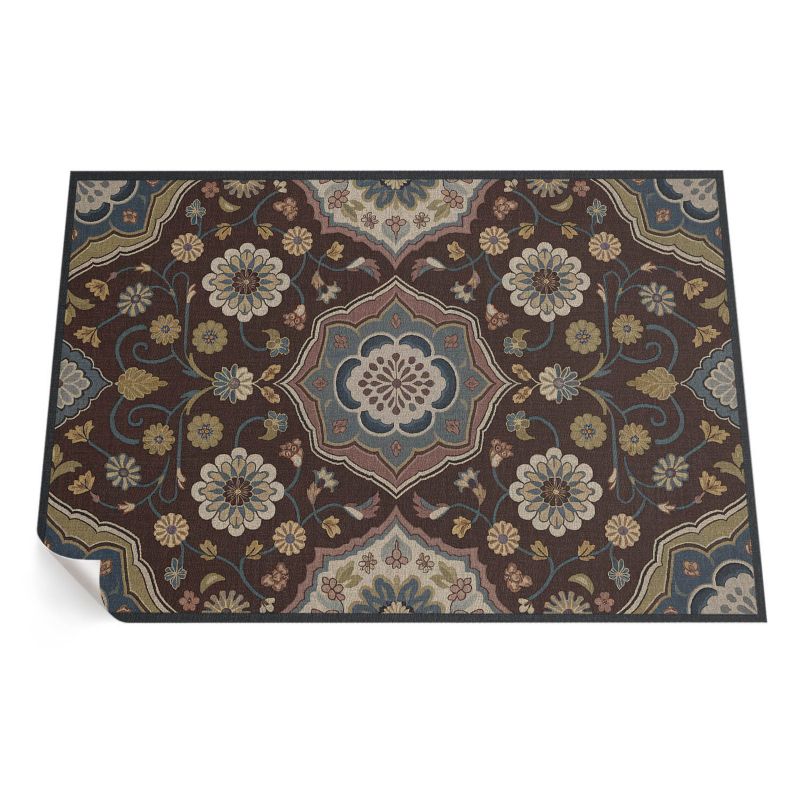 Zewnętrzny Dywan Winylowy ArtPrintCave 140x210 cm Kwiaty i rośliny ornamentalny wzór vintage 1 szt.
