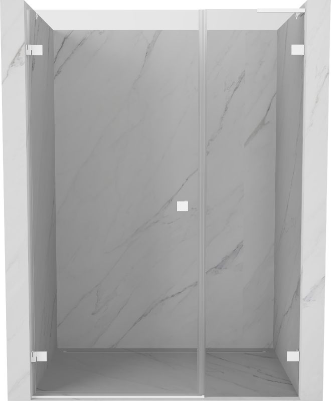 Drzwi prysznicowe uchylne Mexen Lunar-B L białe 135x200 cm 832SL-135-050-20-00-L 1 szt.