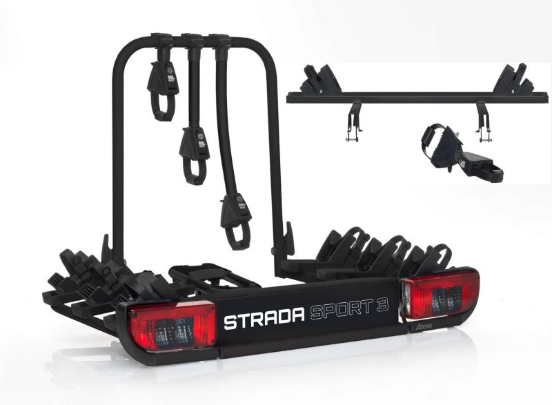 Atera Strada Sport M3 + adapter na 4 rower - bagażnik na hak na 4 rowery czarny 1 szt.