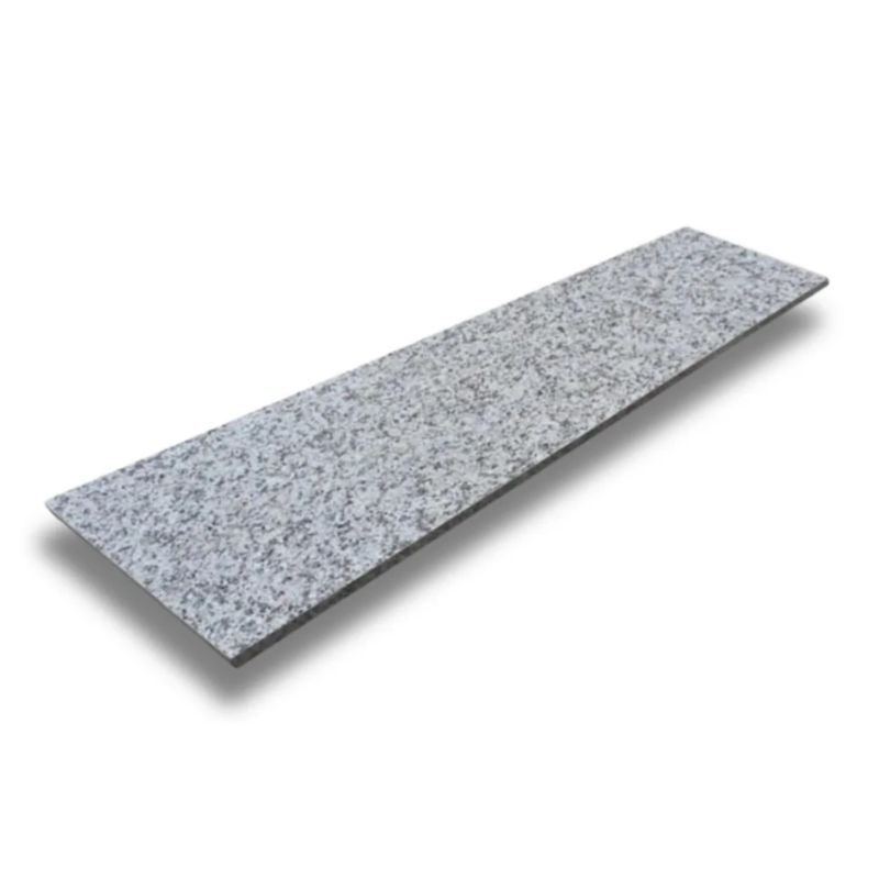 Stopnica granitowa Tiles szara płomieniowana Bianco Sardo G602 150x33x2 cm 1 szt.