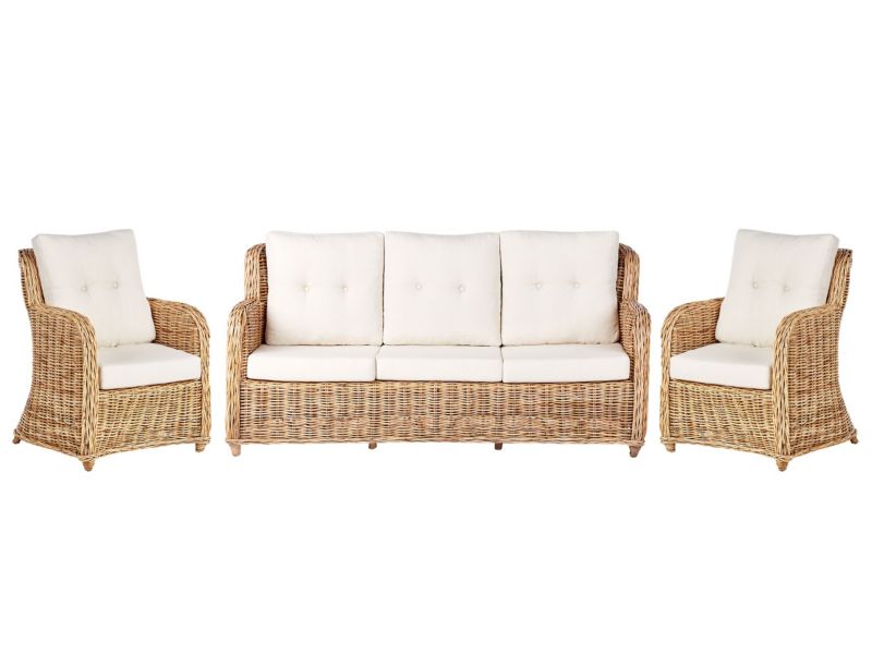 Zestaw ogrodowy Alessano Rattan Naturalny 1 kpl