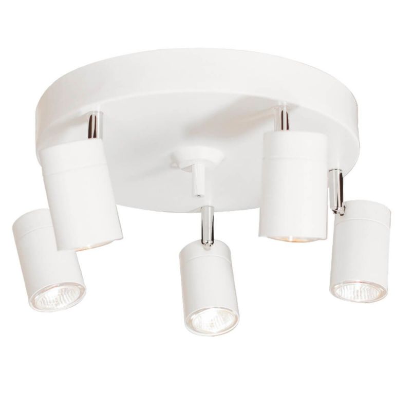 Lampa sufitowa By Rydens Correct biała chromowana 5 x GU10 x 10W wym: 14,5 x 30 x 30 cm - 1 szt.