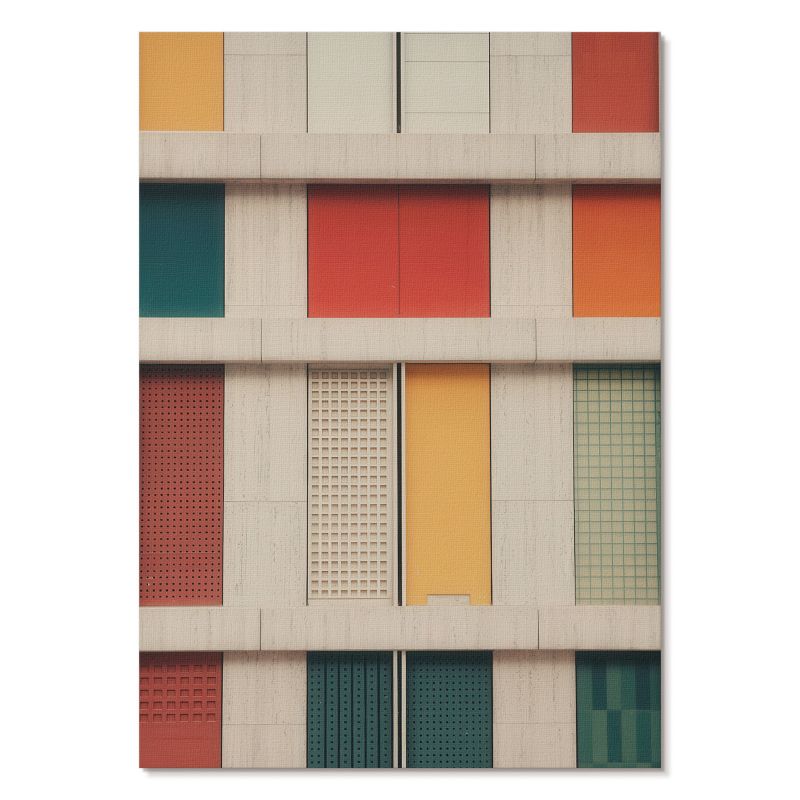 Plakat na Ścianę Tulup 59,4,x84 cm (A1) Kolorowa fasada Do biura, salonu, przedpokoju 1 szt.