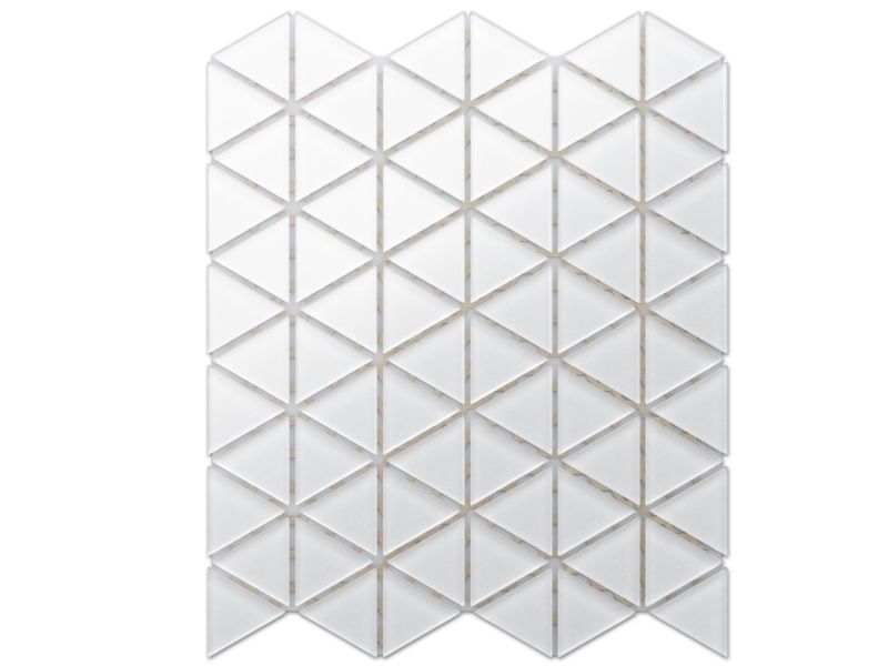 Mozaika szklana Ilcom triangle blanket biała white 26.3 x 30.3 cm 1 szt.
