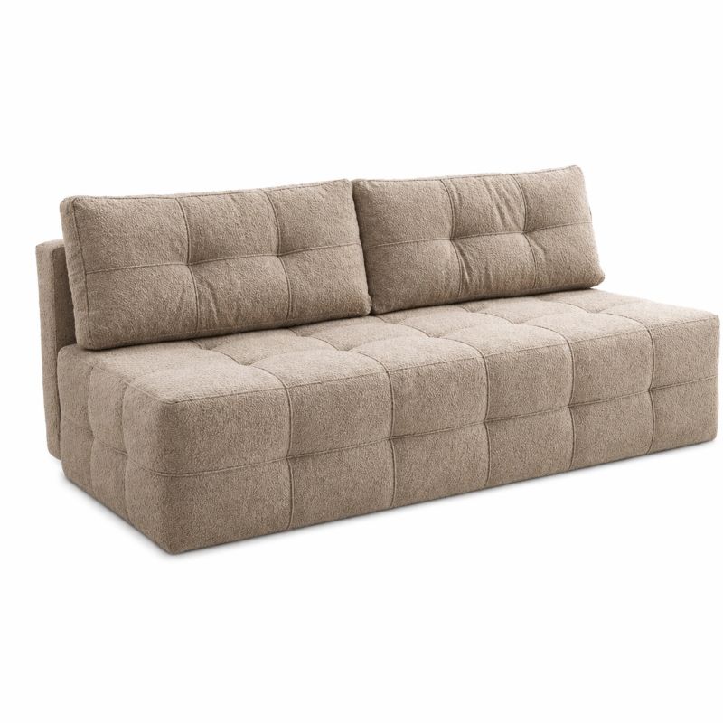 Sofa Mebel Elite MORANA Rozkładana Kanapa z Funkcją Spania Dwuosobowa Do Salonu Kremowa 1 szt