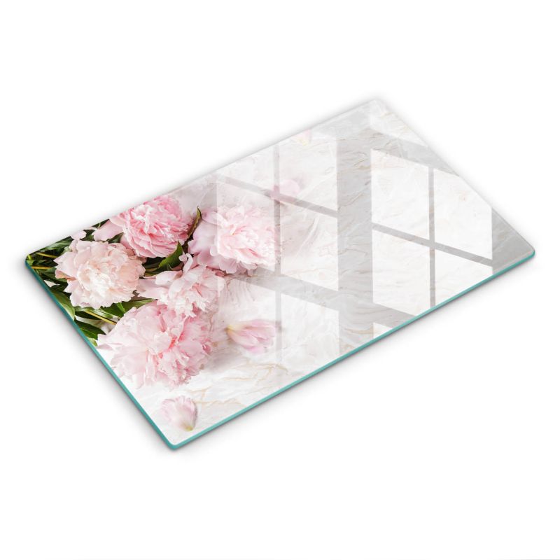Szklana deska do krojenia Wallfluent 52x30 cm Delikatne róże kwiaty 1 szt.