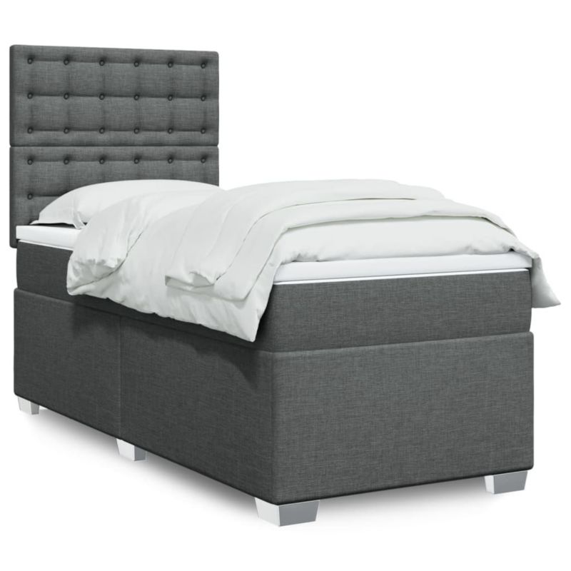 Łóżko kontynentalne WaszeMeble 100x200 cm ciemnoszara WM-3292714 1 szt.
