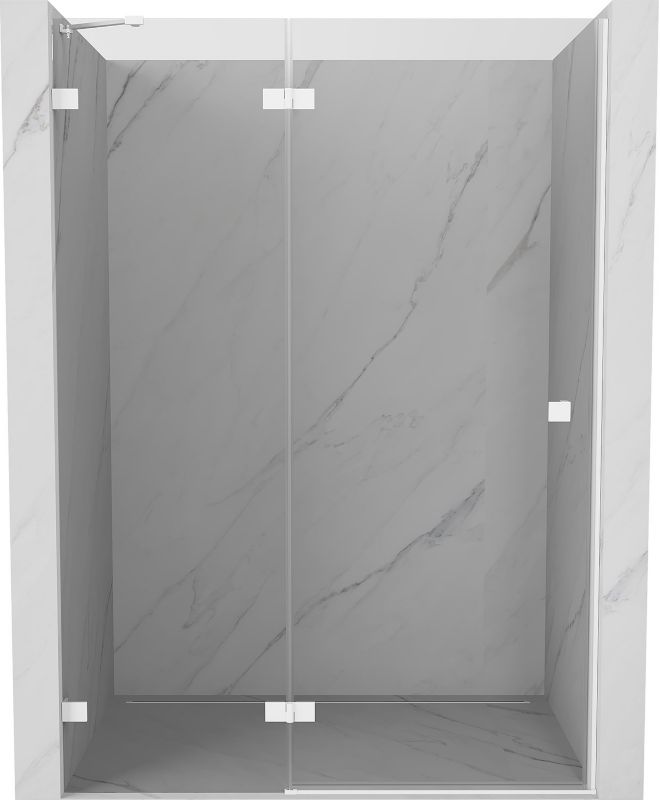 Drzwi prysznicowe uchylne Mexen Lunar białe 130x200 cm 834-130-000-20-00-L 1 szt.
