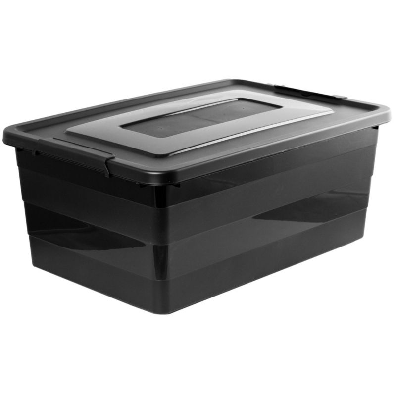 Pojemnik Plastikowy EDANTI z pokrywą, Czarny 40L 1 szt.