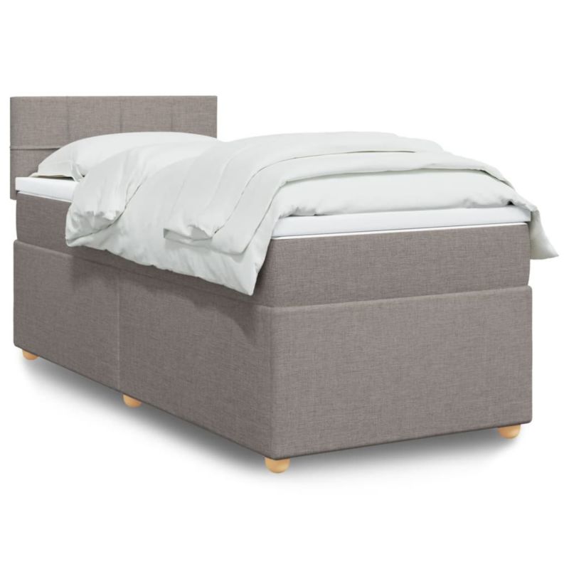 Łóżko z materacem WaszeMeble 100x200 cm taupe WM-3286595 1 szt.