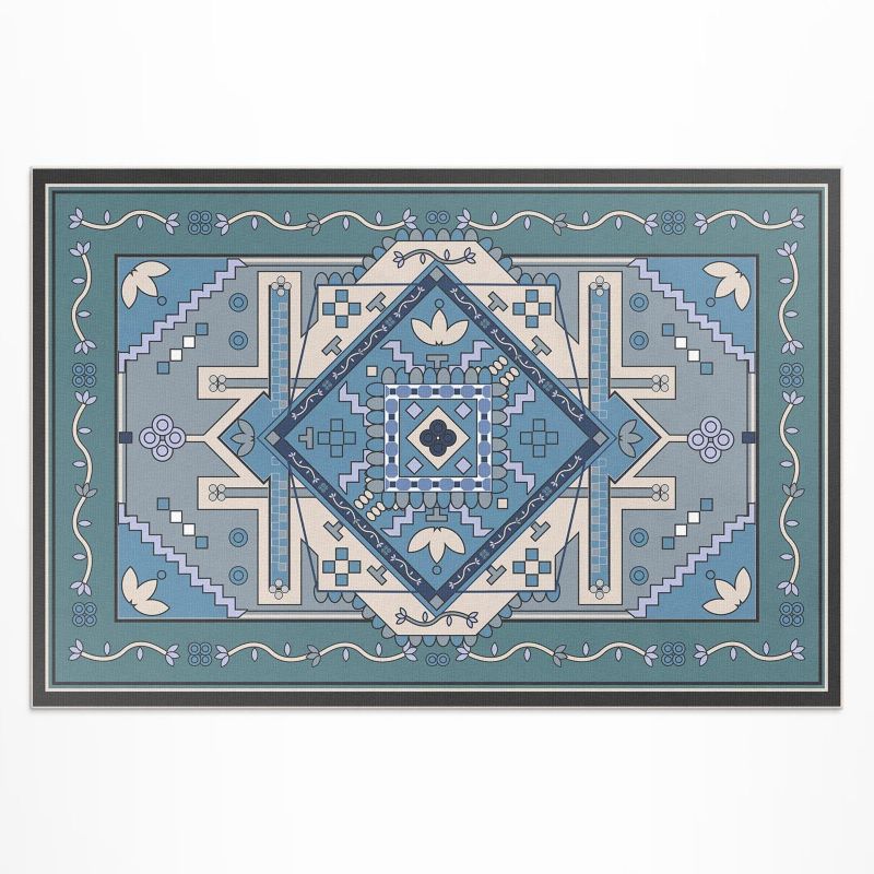Dywan Winylowy Z Nadrukiem Wallfluent 150x225 cm Arabska geometria ornamentalny wzór 1 szt.