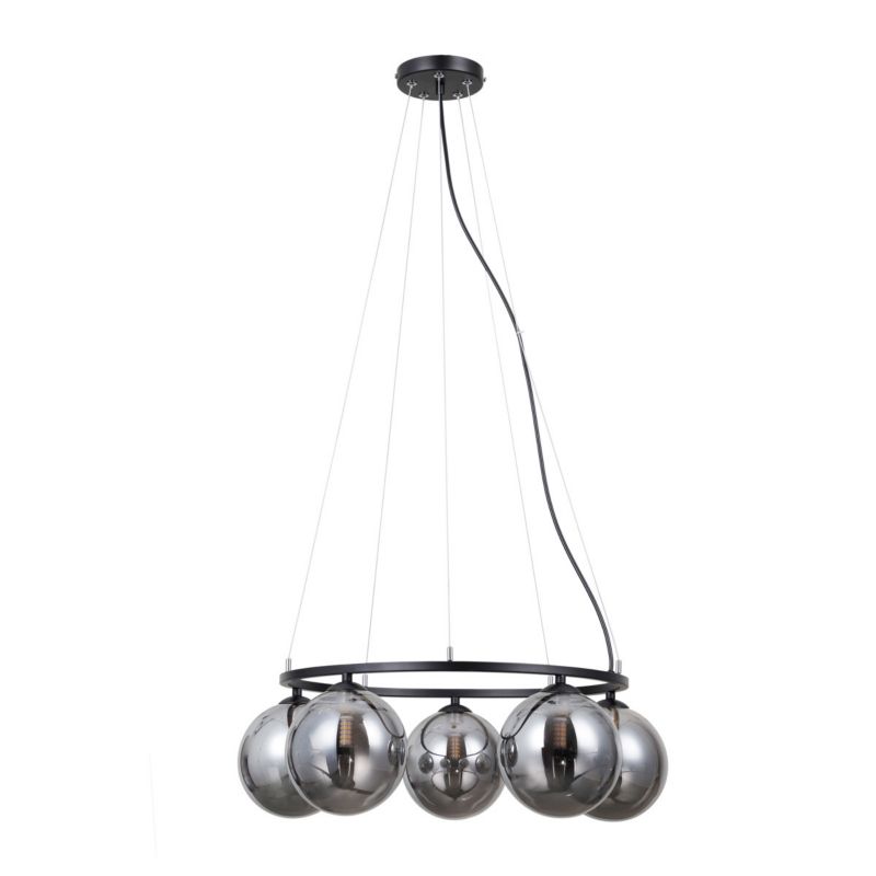 Lampa wisząca Italux MOLITE czarna matowa 5xG9x5W wym:120x58x58cm IP20 -1 szt.