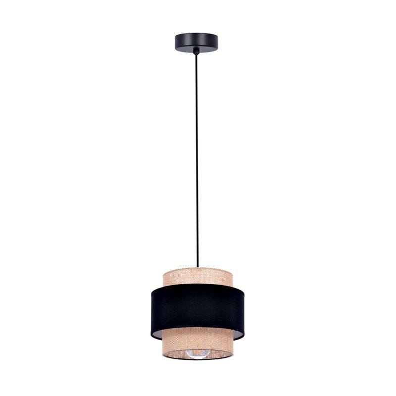 Lampa wisząca Kaja Dino 1987 czarno-beżowa boho 1xE27 x 40W 1 szt.
