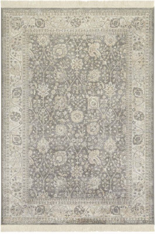 Dywan Nouristan 160x230, beżowy szary z frędzlami, tradycyjny wzór do salonu, 1 szt.