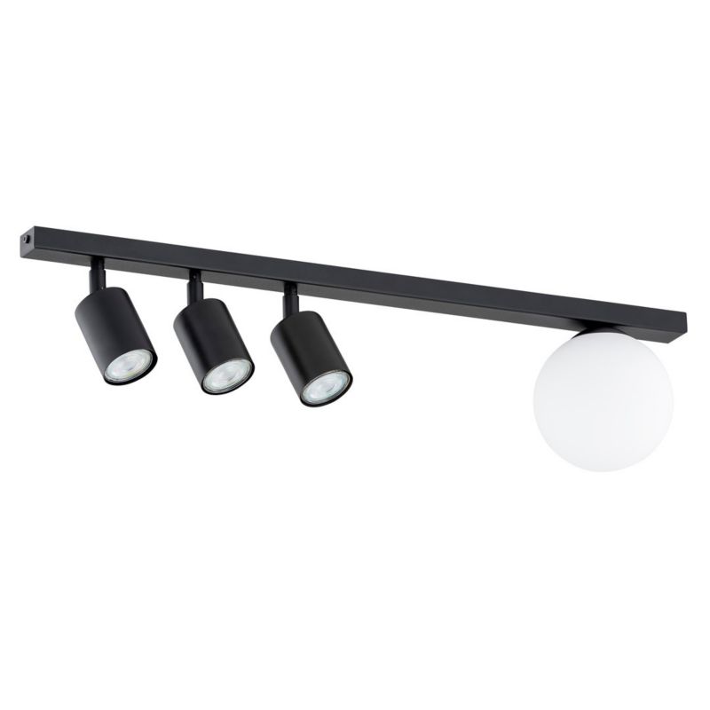 Lampa sufitowa Emibig Baster czarno-biała wym: 17 x 70 x 14 cm 4xGU10 / E14 x 18W 1 szt.
