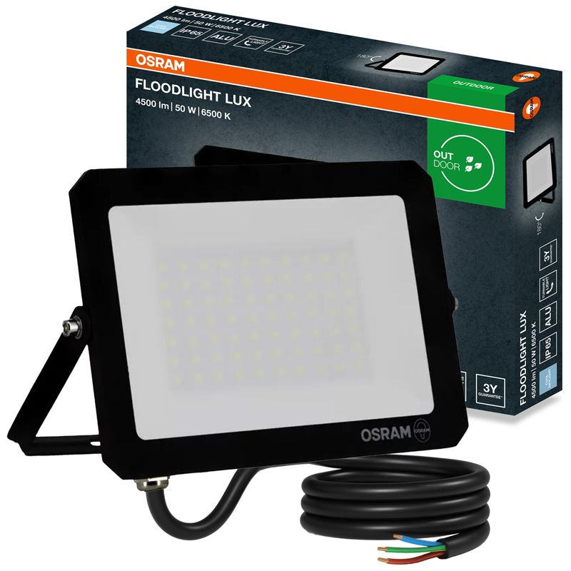 Naświetlacz Floodlight Lux LED OSRAM Halogen Zewnętrzny Reflektor 50W 6500K 4500lm IP65 1 szt.