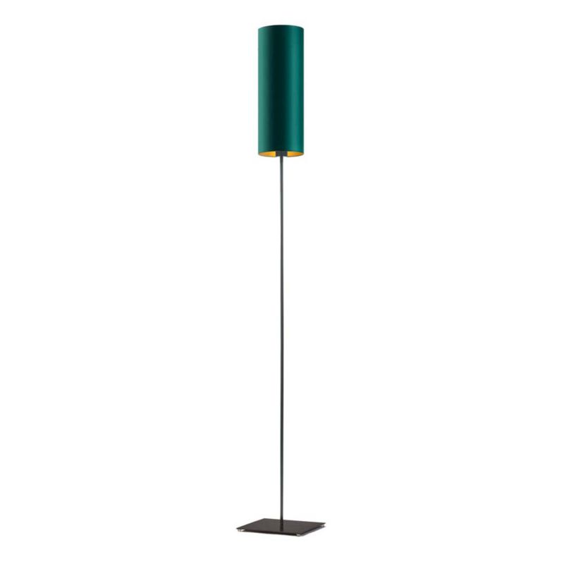 Lampa stojąca Volta Light Factory podłogowa z abażurem butelkowa zieleń ze złotem tuba BELL 1szt.