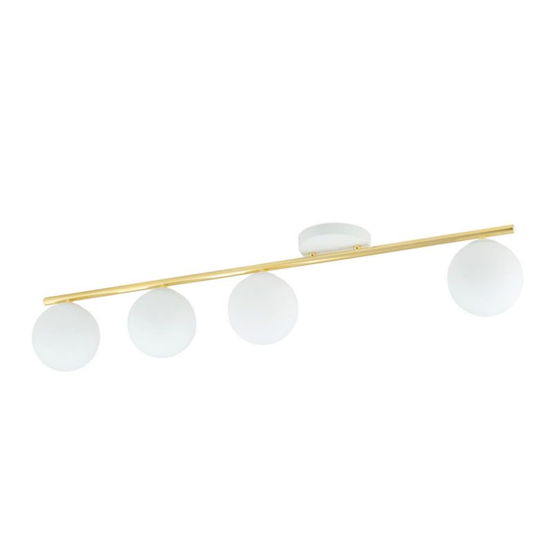 Lampa sufitowa Emibig Monza złoty i biały wym: 20 x 100 cm 4xE14 x 10W metal 1 szt.