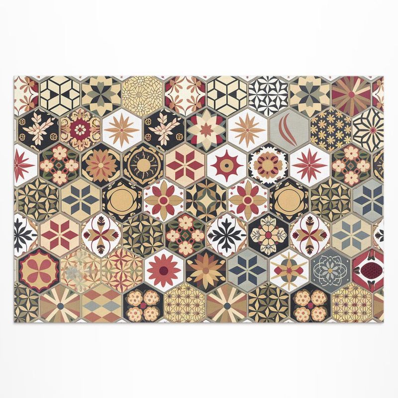Dywan Winylowy Zewnętrzny Wallfluent 120x180 cm Dekoracyjna mozaika vintage 1 szt.