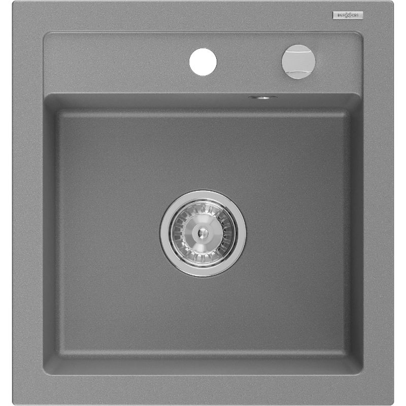 Zlewozmywak wpuszczany Mexen Vito 1-komorowy szary 520x490 mm - 6503521000-71-B 1 szt.