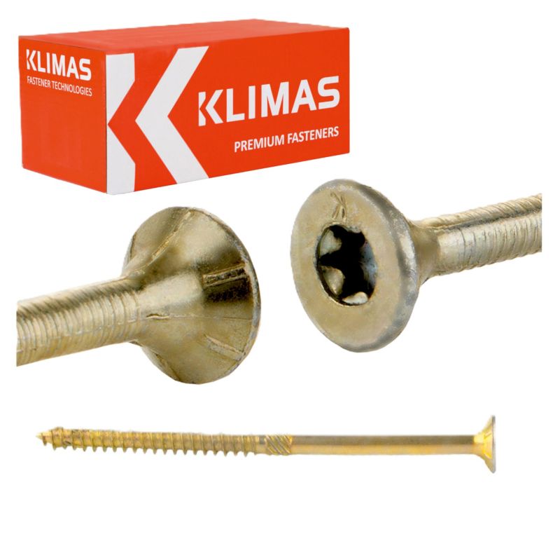 Wkręty do drewna konstrukcyjne Klimas WKCS 5x120 mm z łbem stożkowym 200szt