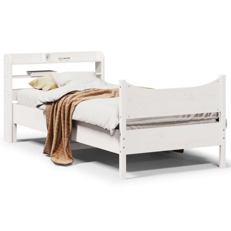 Łóżko drewniane WaszeMeble 75x190 cm biała WM-3307069 1 szt.