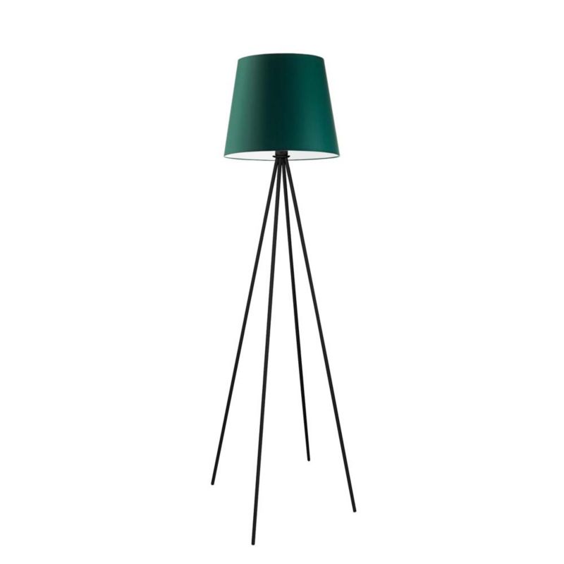 Lampa stojąca Volta Light Factory podłogowa trójnóg z abażurem butelkowa zieleń stożek SOLARIS 1szt.