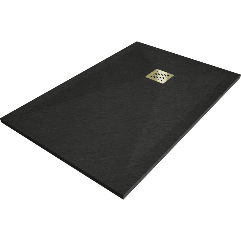 Brodzik prostokątny Mexen Stone+ czarny 130x90 cm 44709013-G 1 szt.