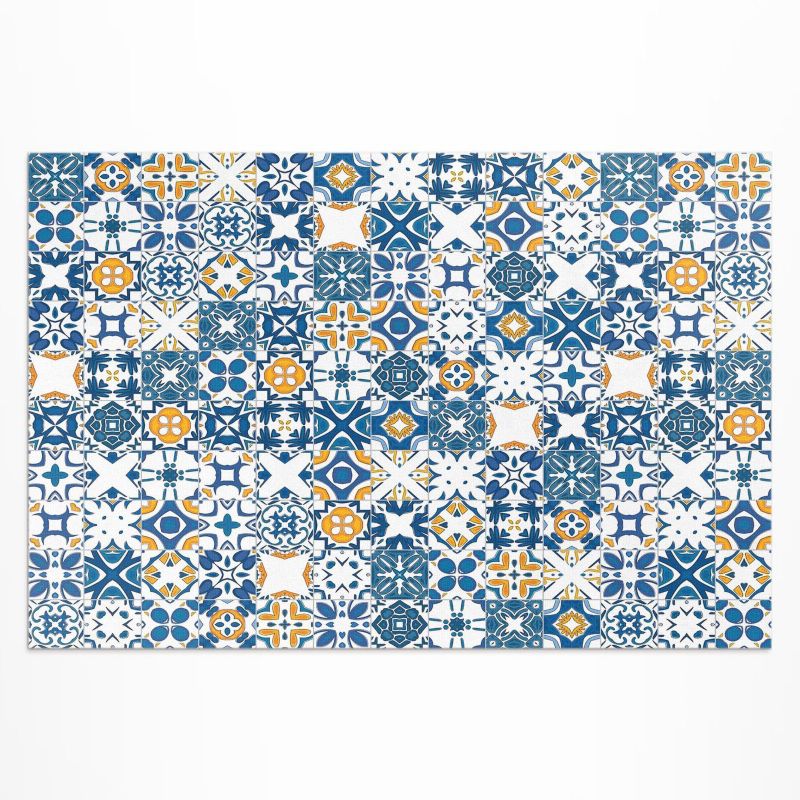 Balkonowy Dywan Winylowy UV Wallfluent 100x150 cm Wzorzyste kafelki kolorowa mozaika 1 szt.