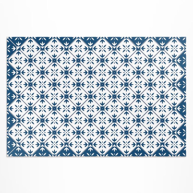 Dywan Winylowy Z Nadrukiem Wallfluent 120x180 cm Kostka romby dekoracyjna mozaika 1 szt.